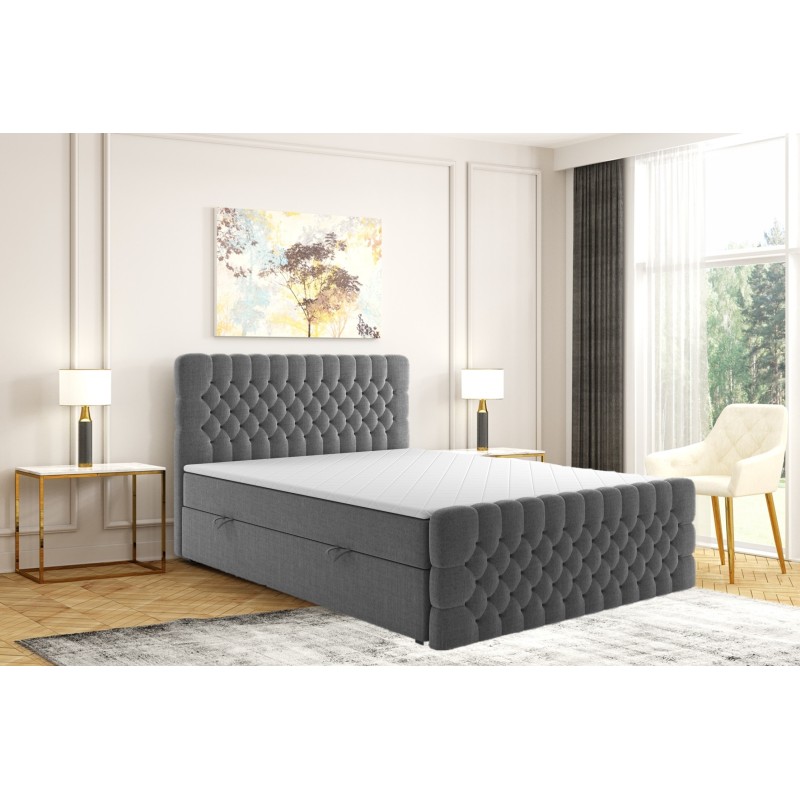 Boxspringbett DESTINY mit Bettkasten, H3/H4 Matratze & Fußteil